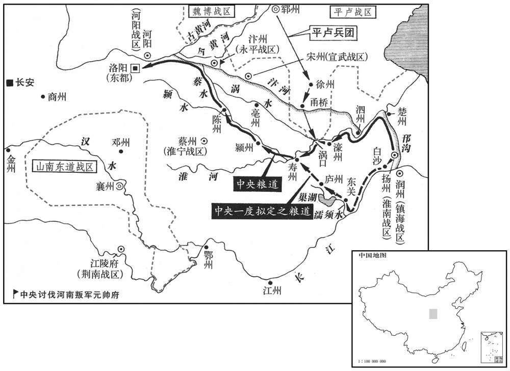 八世纪·七八一年六月平卢李正己封锁漕运路线失败