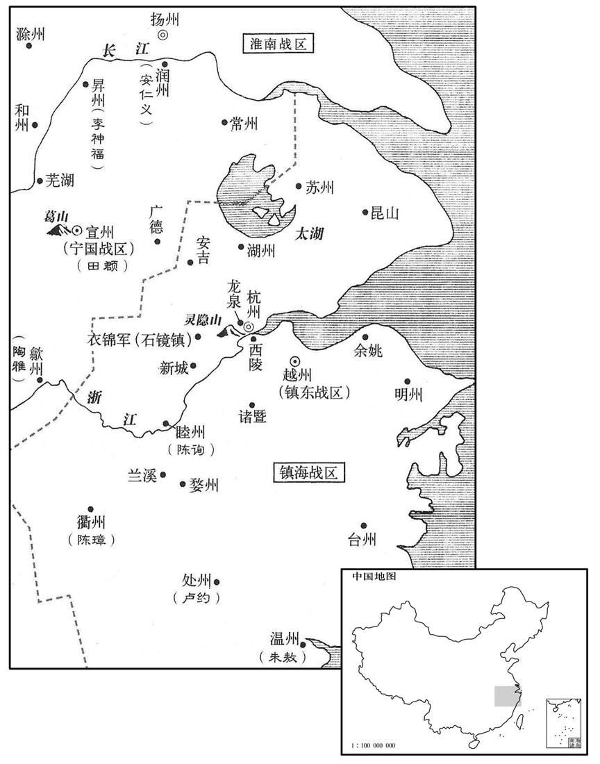 十世纪·九〇二年淮南、镇海对峙形势